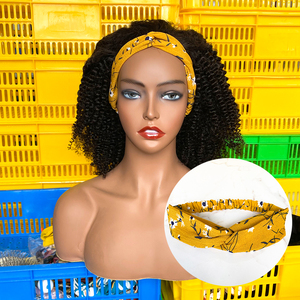 GS-Peluca de cabello humano rizado virgen para mujeres negras, diadema de encaje, regalo gratis para pelucas, precio al por mayor de fábrica - Product Image 4