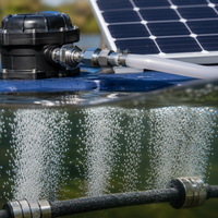 Aérateur solaire hors réseau à bulles fines 750W/1100W/1500W haute productivité pour l'oxygénation des bassins piscicoles en aquaculture