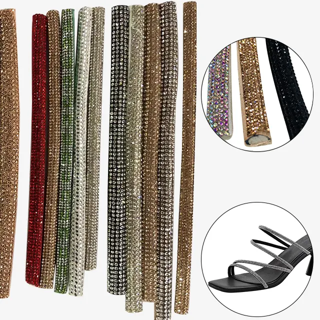 Op Maat Gemaakte Strass Touw Slipper Dames Diamanten Kanten Band Sexy Voeten Met Veters Riem Schoen Decoratie Strass Serie