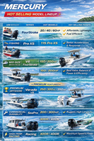 Nouveau moteur hors-bord marin Mercury 300hp Verado 300XL 4 temps à essence, démarrage électrique, USA, pour bateau à console centrale, refroidissement par eau
