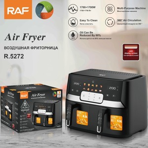 RAF 10L Multifunctional Healthy Oil Free Dual Baskets Digital Air Fryer Oven Electric Smart Air Fryer With 2 Independent Baskets - Product Image 2