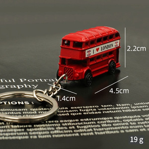 Ensemble de porte-clés <span class=keywords><strong>en</strong></span> métal London Icon, Bus rouge, Cabine téléphonique et Boîte aux lettres, Souvenir et cadeau de <span class=keywords><strong>voyage</strong></span> du Royaume-Uni - Product Image 2