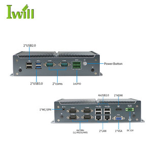 新しい Cele Ron J1900 ファンレス産業用ミニ PC、<span class=keywords><strong>DDR3</strong></span> 6COM 2LAN サポート、同期および非同期デュアルディスプレイ内蔵 PC - Product Image 4
