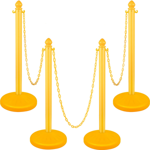 4mm 6mm 8mm 10mm giallo rosso resistente traffico avviso di plastica barriera a catena per la sicurezza stradale tubo di plastica cintura barriera - Product Image 3