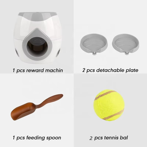Venta caliente 2-en-1 lanzador de pelotas de tenis para perros y dispensador de alimentos rompecabezas interactivo juguetes de entrenamiento para perros - Product Image 4