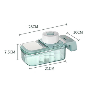 Utensili da Cucina Essenziali: Tritatutto Manuale in Plastica con Protezione per le Mani, Sbucciatore <span class=keywords><strong>Julienne</strong></span>, Grattugia, Raschietto per Ravanelli e Patate in Acciaio Inossidabile - Product Image 2