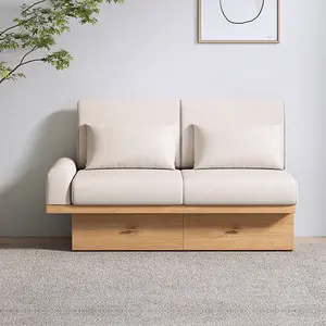 새로운 디자인 이불 소파 세트 미니멀리스트 거실 나무 가구 일본식 디자이너 소파 - Product Image 2