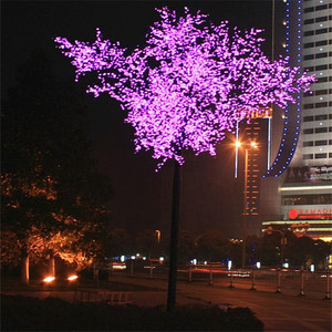Lumière LED d'extérieur de haute qualité en PVC et fer, motif cerisier, pour décorations de Noël et d'Halloween pour hôtels et campus - Product Image 1