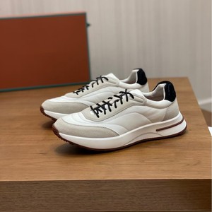 Sneakers Casual da Uomo per Allenamento, Tomaia in Tessuto Scamosciato, Design Bicolore, Suola Morbida in Gomma Naturale - Product Image 3