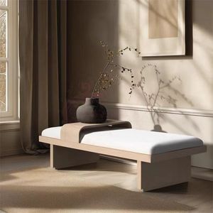 Casa moderna divano sgabelli ottomani nordico camera da letto fine panca posto salotto grande tessuto ottomano in <span class=keywords><strong>legno</strong></span> scarpe fasciatoio sgabello - Product Image 3