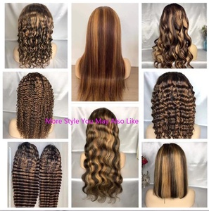 # Perruque frontale en dentelle suisse HD transparente, cheveux humains vierges brésiliens Remy bruts, blonds, 27 Deep Wave, 26 pouces, 13x4 13x6 - Product Image 6
