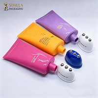 Tube de crème de massage corporel souple en LDPE, design de luxe 2026, vide, 100 ml, 120 ml, avec logo personnalisé et billes métalliques