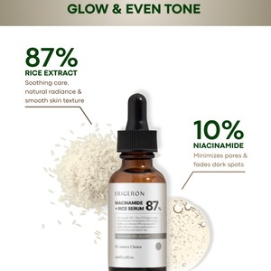 Suero hidratante para el alivio del enrojecimiento y tratamiento del acné con extracto natural de rosa para hidratación y calma, erigeron niacinamida - Product Image 2