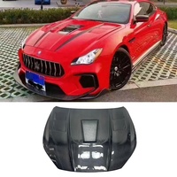 Pour Maserati Quattroporte 2013-2016, capot avant en fibre de carbone avec verre transparent, pièces de carrosserie, kit carrosserie