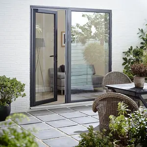 European American Styles Double Glazed Soundproof Aluminium Casement Doors For House