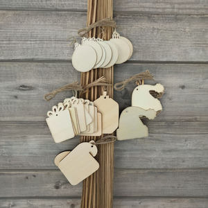 Lot <span class=keywords><strong>de</strong></span> 50 ornements <span class=keywords><strong>de</strong></span> Noël en contreplaqué <span class=keywords><strong>de</strong></span> haute qualité, style artisanal, pour la décoration <span class=keywords><strong>de</strong></span> la maison et les loisirs créatifs avec découpes en bois - Product Image 4