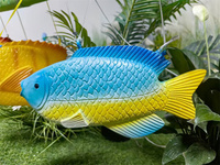 Lampe LED en forme de poisson marin en résine et fibre de verre, nouveau type, décorations lumineuses pour les vacances, le paysage, le jardin, le parc, étanche, suspension en forme de poisson