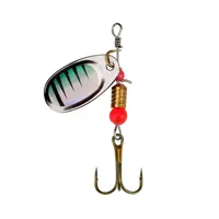 Leurre Spinner 60mm 3.3g Appât de pêche en métal Spinner rotatif Cuillère Spinnerbait artificiel Appât dur pour la basse, le brochet, la truite