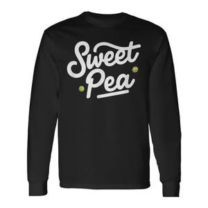 เสื้อยืดแขนยาวลายสวีทพี ดีไซน์นิคเนม เสื้อผ้าส่งเสริมการขาย - Product Image 1