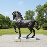 Grande sculpture animalière extérieure en bronze Statue de cheval en bronze autoportante à vendre