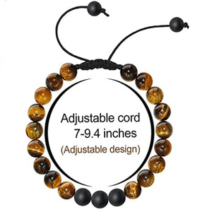 <span class=keywords><strong>Bracelet</strong></span> en pierre œil de tigre de 8 mm pour homme, bijoux pour soulager le stress, le yoga, l'anxiété, <span class=keywords><strong>bracelet</strong></span> en pierres précieuses ajustable - Product Image 2