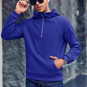 Hoodie <b>Mens</b> 1/4 Zip Sweatshirts Summer Casual Long Sleeve Classic Drawstring Pullover Tops Regular Fit Sports <b>Jacket</b> Pocket ODM - Product Image 2