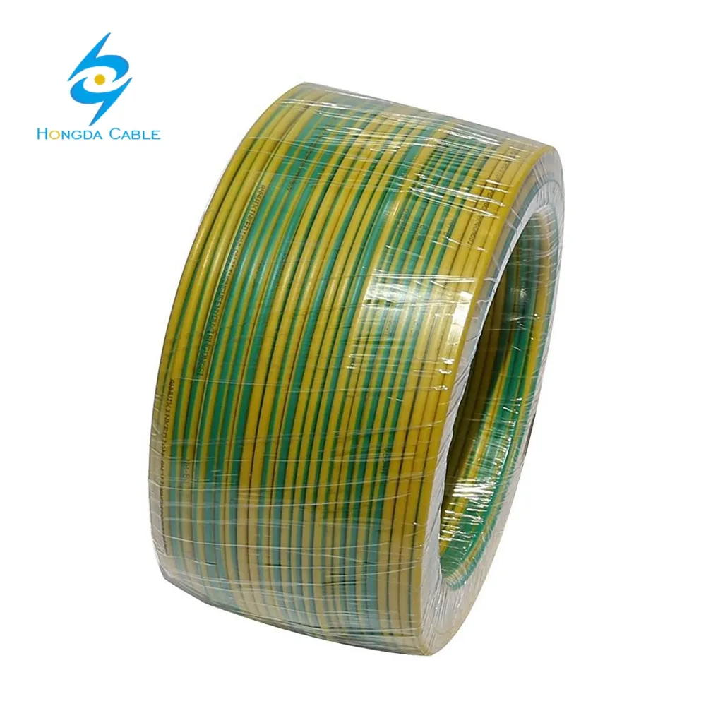 150mm Flexible Copper PVC Covered Earth Grounding Wire Cable Green/Yellow