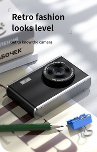 Phong cách Retro kỹ thuật số vlog máy ảnh CCD AF tự động lấy nét phía trước phía sau HD ống kính kép 16X Zoom Máy quay du lịch nhỏ gọn 1 năm MicroSD - Product Image 4