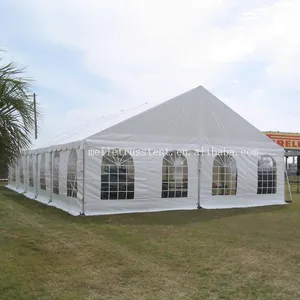 铝框白色豪华婚礼派对帐篷防水聚氯乙烯盖玻璃户外商业活动帐篷100 200人