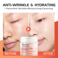 OEM Private Label Peeling Cotton Salicylic Acid Face Pads Red Succinic Acid Panthenol Face Toner Pad untuk Wajah