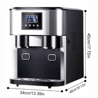 Vanace Mini machine à glaçons portable 3 en 1 congélation pratique distributeur de glaçons semi-professionnel de table avec broyeur