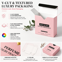 Caja de Perfume de Doble Ranura, Diseño en V, Impresión Personalizada, Empaque de Fragancia de Lujo, Venta al Por Mayor OEM