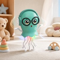 Vente Flash : Jouet Méduse Électrique Magique Dansante et Marchante, Écologique, à Thème Dessin Animé, avec Fonctions de Détection Lumineuse et Musicale, pour l'Exportation