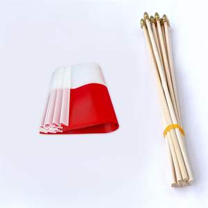 Logotipo personalizado 14x21CM Mesa de poliéster Portador de bandera ondeando banderas polacas y banderas de automóviles - Product Image 4