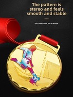 Médailles de football personnalisées sur commande, en alliage de zinc, gravées, récompenses sportives commémoratives, trophées de championnat