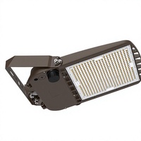 Luminaire LED d'extérieur CCT et puissance sélectionnables ETL DLC 5.1 140LPW, type Shoebox, pour parking, avec photocellule