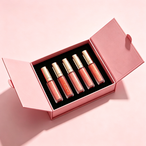Handmade Rigid Paperboard Matt Lamination <b>Folder</b> Paper <b>Box</b> Customized Logo Printed Makeup Lipstick Packaging Empty Gift <b>Box</b> - Product Image 1