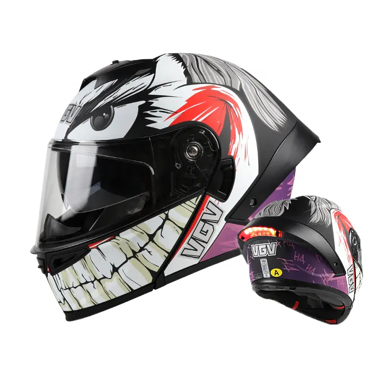 Bluetooth casco moto con luce ABS moto full face modulare guida casco moto accessori