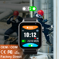 Reloj Inteligente para Trabajadores 4G IP68 Resistente al Agua con Detección de Caídas, Alarma SOS y Función de Contestar Llamadas, Reloj de Seguridad para Trabajadores Solitarios