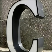 Lettres en relief 3D en métal et acrylique avec éclairage frontal LED, étanches IP54, options multicolores pour les sociétés de publicité