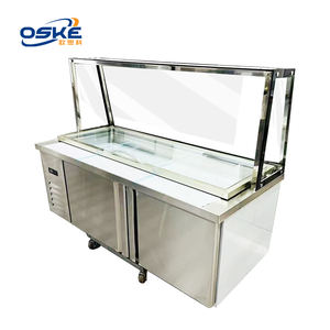 שולחן פרוטה נירוסטה חד בטמפרטורת יחיד עבור סלט טרי סנדוויץ 'מקורר אוויר עם מקרר - Product Image 1