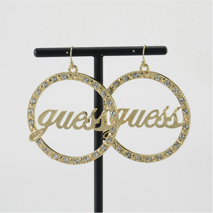 Pendientes Redondos Extra Grandes de Estilo Europeo y Americano, Modernos y Únicos, Joyería de Diseñador de Lujo <span class=keywords><strong>GUESS</strong></span> al por Mayor - Product Image 3