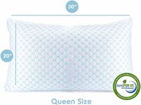 Oreillers en gel rafraîchissant ajustables pour les personnes ayant chaud la nuit, oreiller rafraîchissant et de soutien pour les dormeurs sur le côté et sur le dos, oreillers de luxe en mousse à mémoire de forme déchiquetée