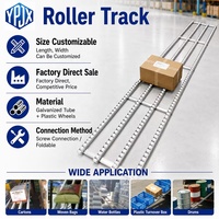 Prix d'usine, rail à rouleaux en acier galvanisé sur mesure avec roues en plastique pour stockage en entrepôt, rayonnage FIFO