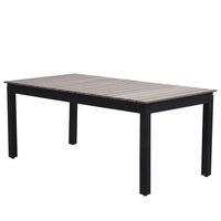Ensemble de table et de chaises de restaurant sur terrasse avec plateau de table extensible et inclinable, ensemble de patio en bois populaire pour l'extérieur avec 8 chaises