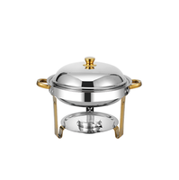 TaiDing Ensemble chauffe-plats en acier inoxydable 201 de 6 L, alimenté à l'alcool, avec support de présentation, logo personnalisé, fournitures pour restaurants et hôtels