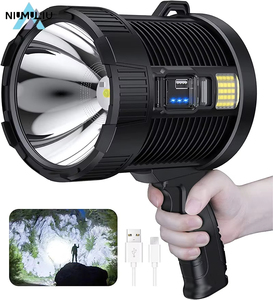 Projecteur solaire <span class=keywords><strong>rechargeable</strong></span> super lumineux <span class=keywords><strong>LED</strong></span> Cob Light Handheld Large Flashlight Waterproof Outdoor Working Camping Lamp - Product Image 1