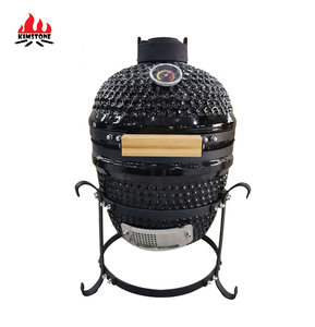 Hot Sale Auplex 13inch Ceramic Smoker Kamado Gril Kamado Charcoal <span class=keywords><strong>Grill</strong></span> with  Stainless Steal for Home and Garden - Product Image 1
