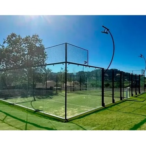 <span class=keywords><strong>Cancha</strong></span> de Pádel Personalizada Popular con Paredes Panorámicas de Vidrio, Certificado CE, para Interiores y Exteriores - Product Image 4