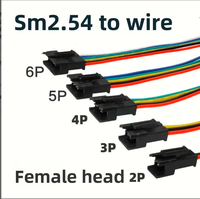 Connecteur de raccordement SM2.54mm noir en ABS, borne de connexion mâle-femelle en cuivre pur, rectangulaire, 3A 12V